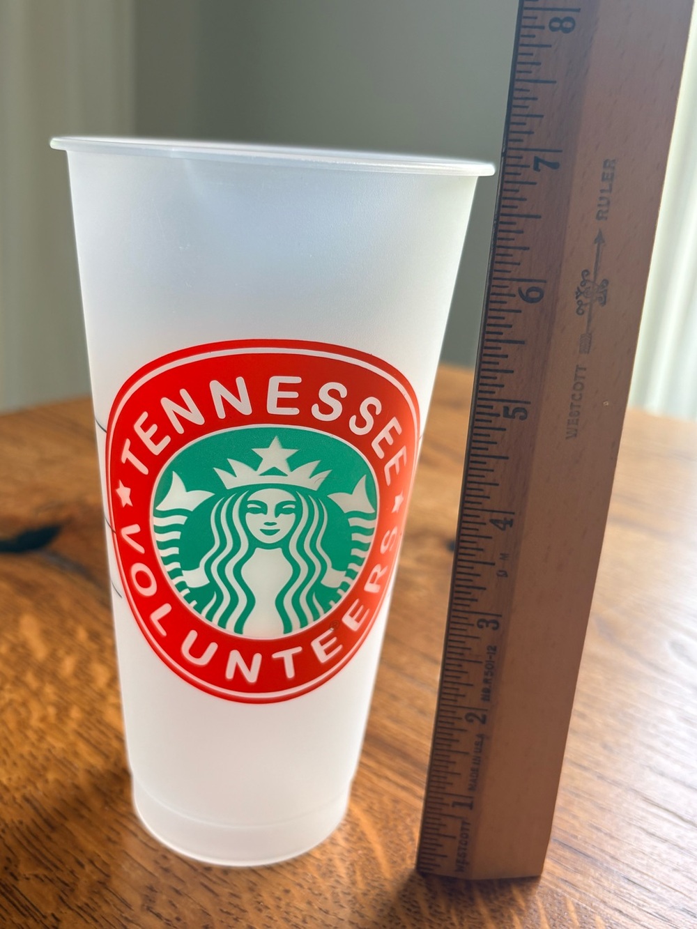 Starbucks set of 5 Tennessee Volunteers 24 oz frosted, plastic cold drink cups - Picture 16 of 16